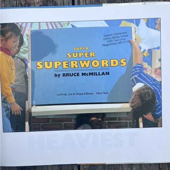 ‘SUPER SUPER SUPERWORDS’ BRUCE MCMILLAN VINTAGE CHILDRENS LEARNING BOOK - Picture 2 of 10